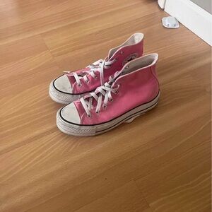 Converse Pink High-Top Platform Sneakers